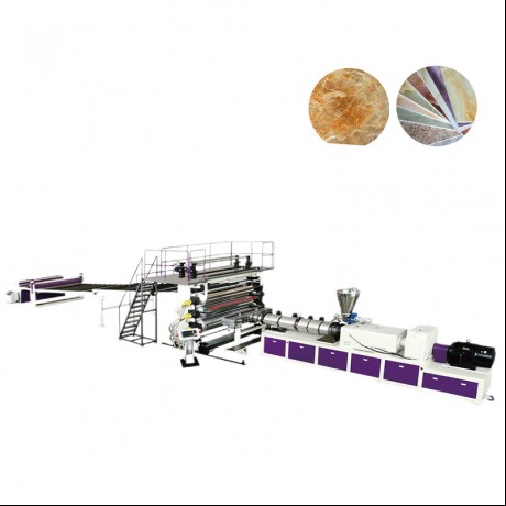 PVC dekoravimo/marmuro lakštų ekstruzijos linija